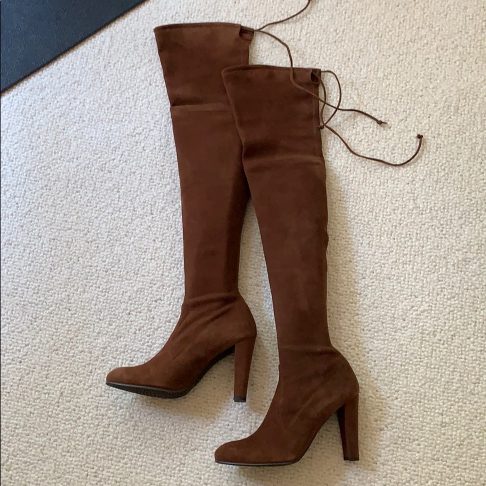 Stuart Weitzman Highland Boot - Walnut Suede Sz. 7